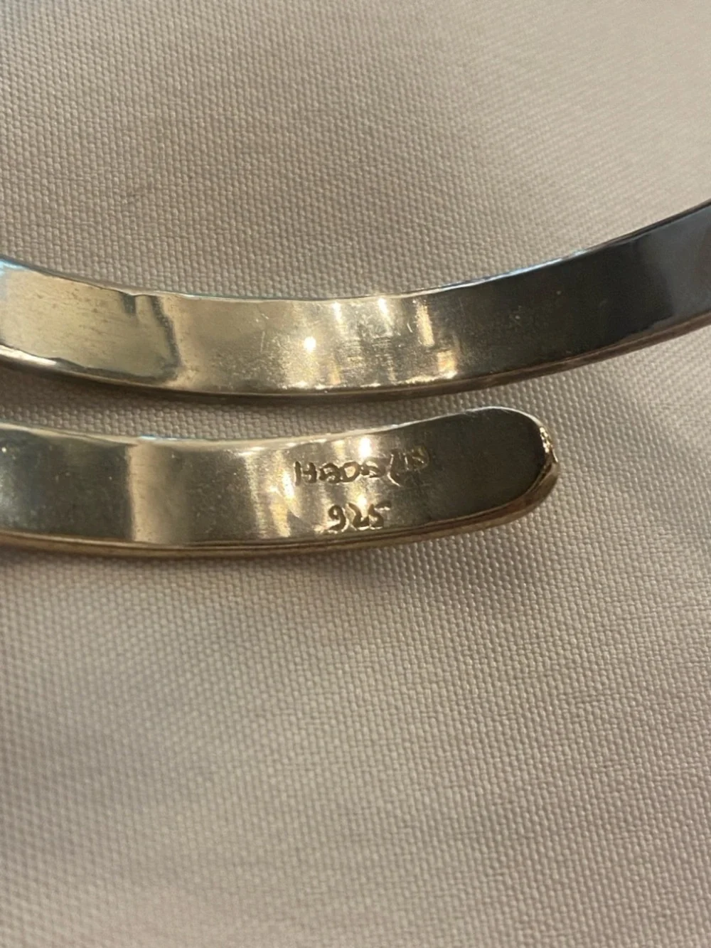 Hebrew Inscribed Sterling Silver Cuff Bracelet Jewelry Used in Good condition